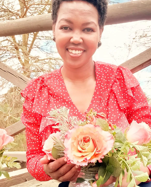 Kui, the artisan behind Countryside Blooms in Nanyuki